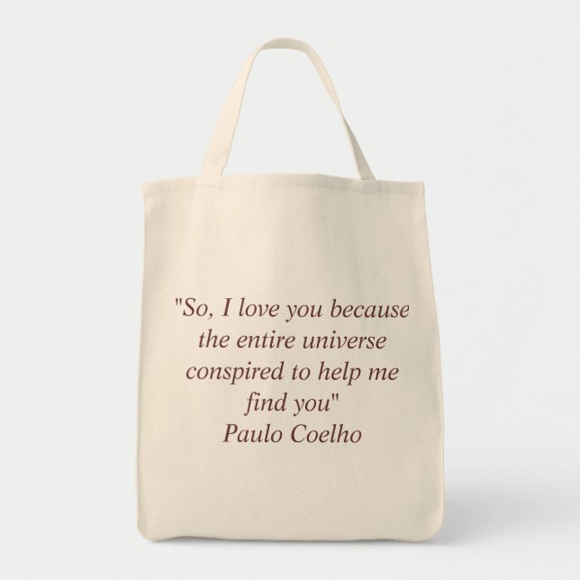 Sac avec la citation de Paulo Coelho (Devant)