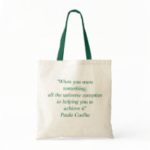 Sac avec la citation de Paulo Coelho