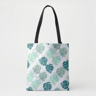 Sac avec motif de feuille tropicale en diagonale