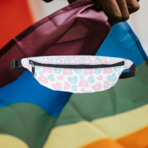 Sac banane arc-en-ciel de fierté trans