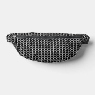 Sac banane en tricot noir