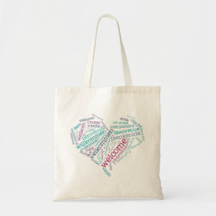 Sac bienvenu de coeur (beaucoup de langues)
