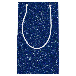 Sac bleu-foncé de cadeau de parties scintillantes