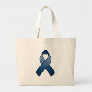 Sac bleu-foncé de ruban de conscience
