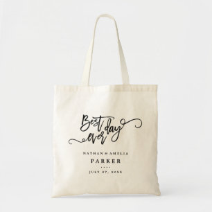 Sac cabas de mariage Meilleur jour jamais