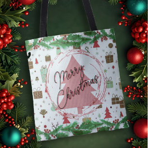 Sac cabas de Noël pour faire des achats avec vos v