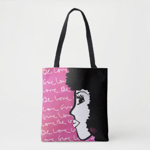 Sac cabas en toile Be Love Give Love