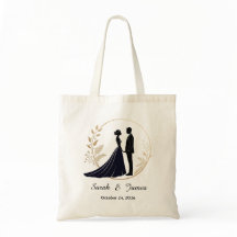 Sac cabas en toile personnalisé avec silhouette de
