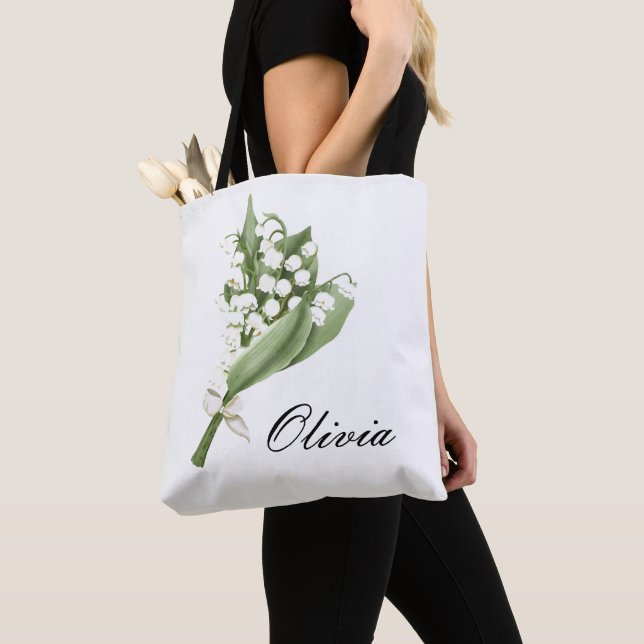 SAC CABAS FLEUR BLANC (De près)