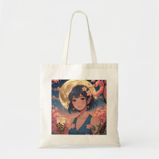 Sac cabas Fleur sous la Lune