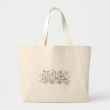 Sac cabas floral à base de plantes