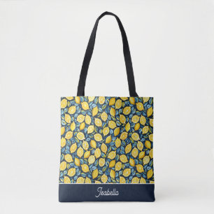 Sac cabas personnalisé aux citrons