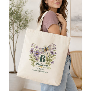 Sac cabas personnalisé Dragonfly Fleur de naissanc