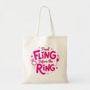 Sac cabas rose 'Dernière folie avant la bague'