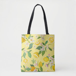 Sac cabas vibrant fleur de citronnier