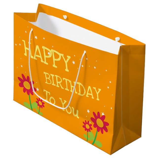 Sac Cadeau À Fleurs Fraîches Pour Tous Les Âges (Devant Angle)