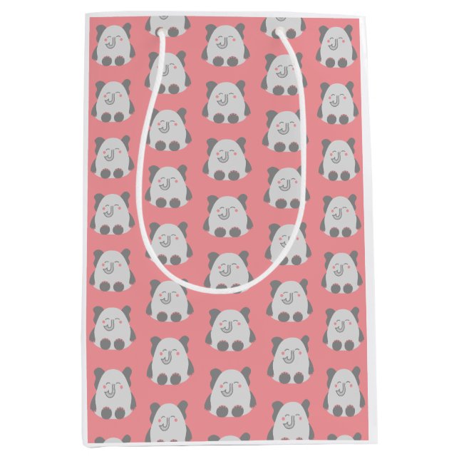 Sac cadeau à l'éléphant de style kawaii (Devant)