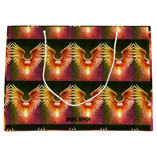 Sac cadeau Angel Wings de couleur vive (Devant)