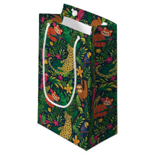 Sac Cadeau Animaux de la Forêt Tropicale Dessinés