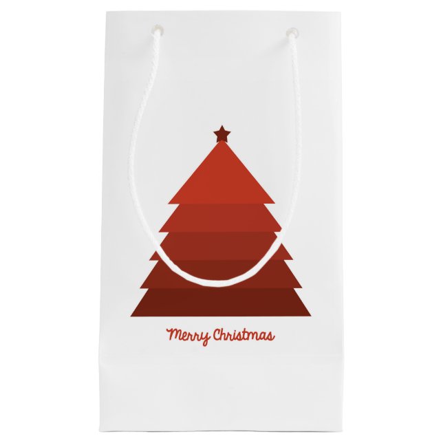 Sac cadeau Arbre de Noël Rouge (Devant)