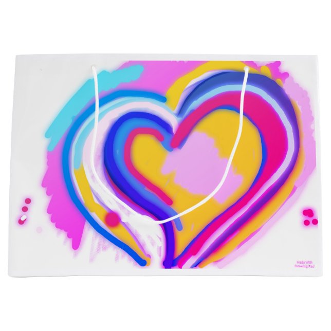 Sac cadeau au coeur de RAINBOW ORIGINAL ART (Devant)
