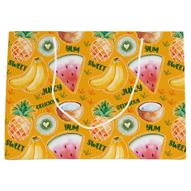 Sac cadeau aux fruits tropicaux (Devant)