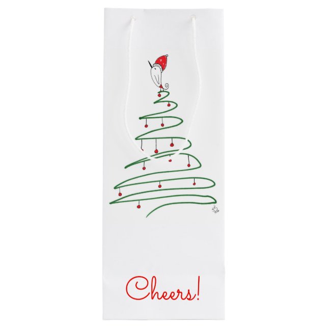 Sac cadeau aux oiseaux de Noël (Dos)