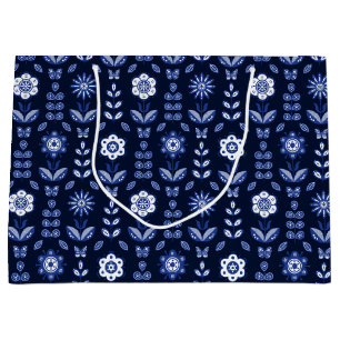 Sac cadeau aux papillons de fleurs scandinaves