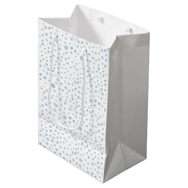 Sac cadeau aux points d'aquarelle Sky Confetti (Devant Angle)