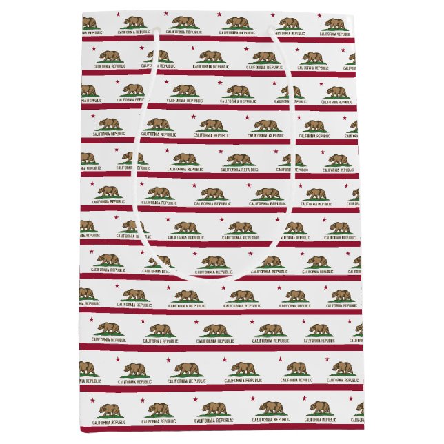 Sac cadeau avec drapeau californien, USA (Devant)