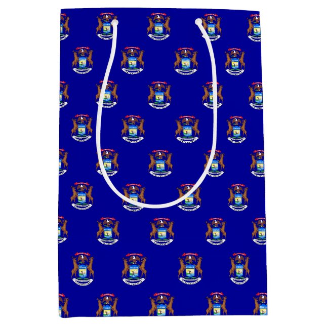 Sac cadeau avec drapeau de Michigan State, USA (Devant)