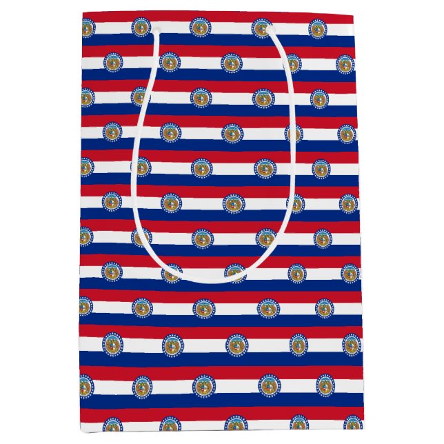 Sac cadeau avec drapeau de Missouri State, USA (Devant)