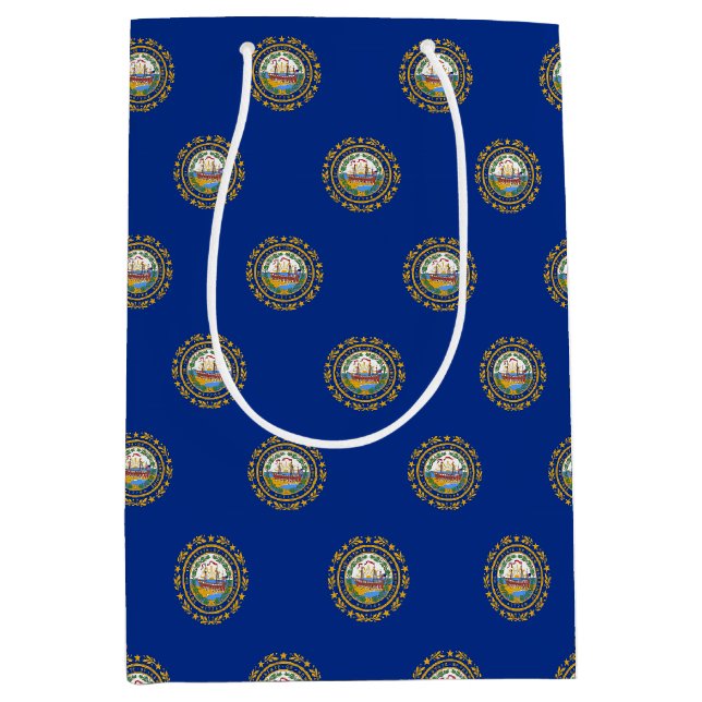 Sac cadeau avec drapeau du New Hampshire, USA (Devant)