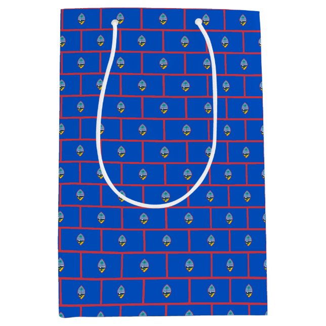 Sac cadeau avec drapeau Guam, USA (Devant)
