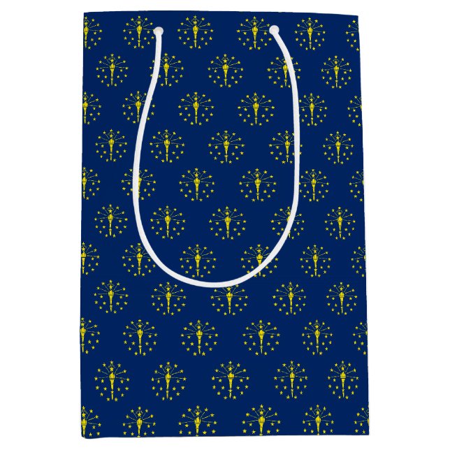 Sac cadeau avec drapeau Indiana, USA (Devant)