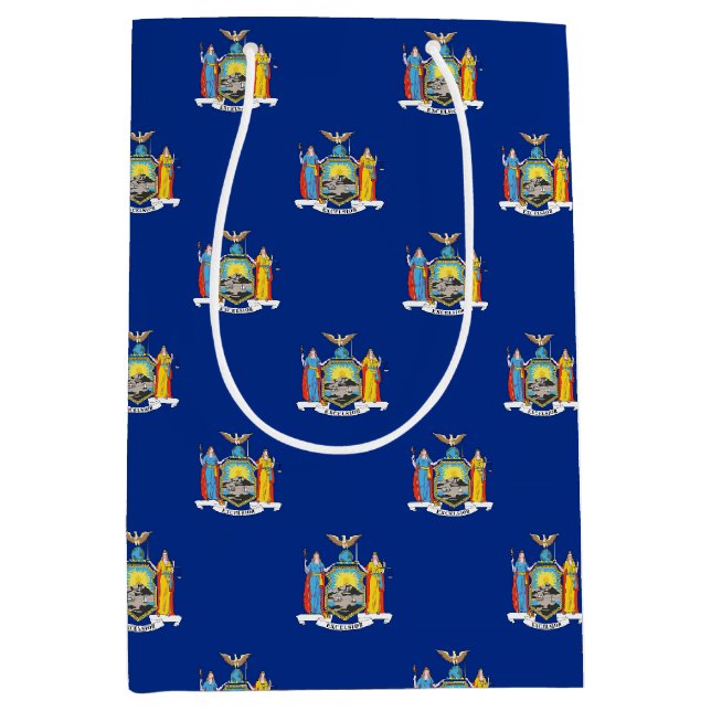 Sac cadeau avec le drapeau de New York, USA (Devant)