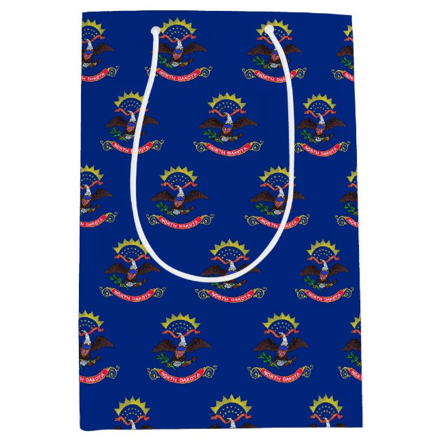 Sac cadeau avec le drapeau du Dakota du Nord, USA (Devant)