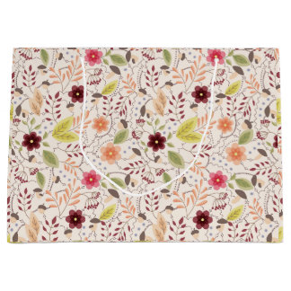 Sac cadeau avec motif vintage d'automne
