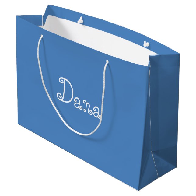 Sac cadeau Baby shower couleur bleu moderne (Dos Angle)