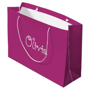 Sac cadeau Baby shower couleur orchidée moderne