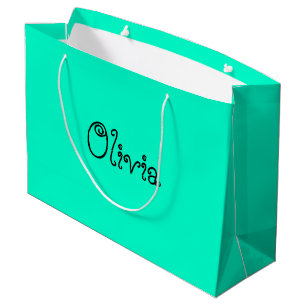 Sac cadeau Baby shower couleur vert mer