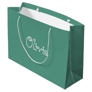 Sac cadeau Baby shower couleur verte