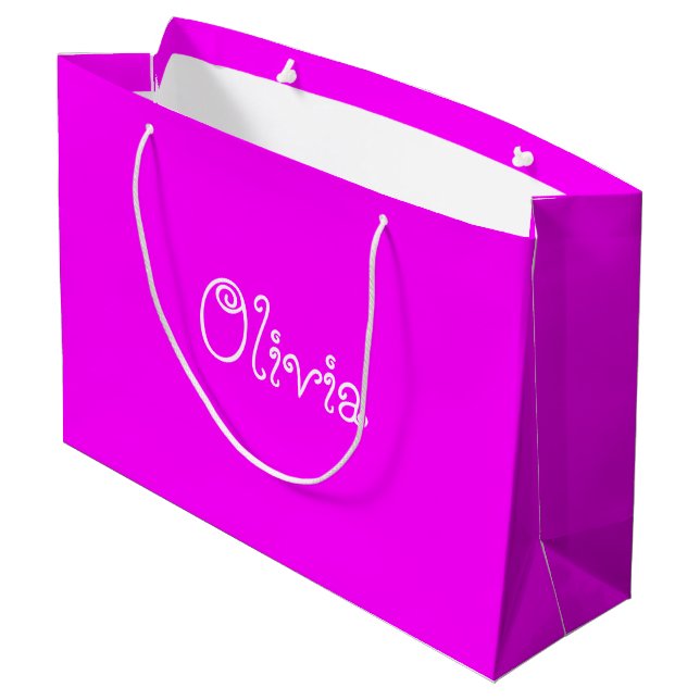 Sac cadeau Baby shower couleur violet clair (Dos Angle)