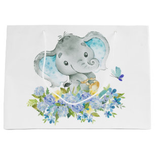 Sac cadeau Baby shower éléphant joyeux