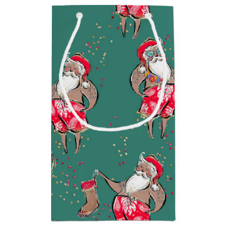 Sac cadeau Black Tropical Père Noël
