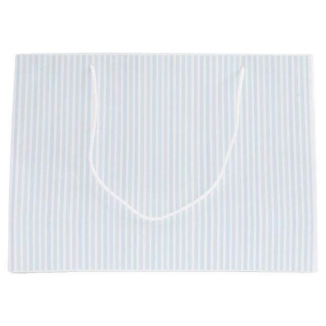 Sac cadeau bleu brillant rayé Pastel (Devant)
