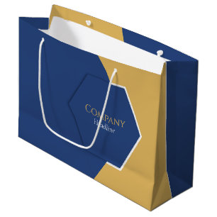 Sac cadeau bleu d'entreprise