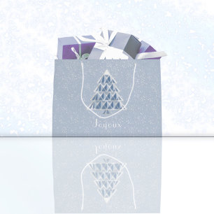 Sac cadeau bleu Joyoux Noel