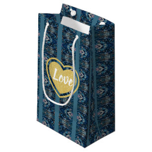 Sac cadeau Blue Stripe LOVE de Poet Adiela Akoo