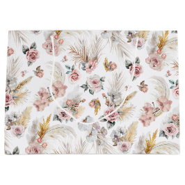Sac cadeau Boho Pampas Grass Blush Floral